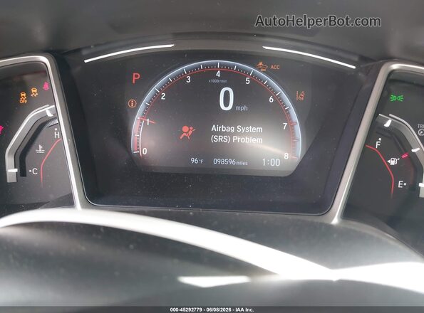 19XFC2F80ME002337 2021 HONDA CIVIC Black უკანა სავარძლების ხედი