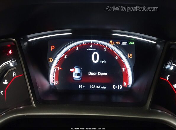 19XFC2F81KE037367 2019 HONDA CIVIC White Հետևի նստատեղերի տեսք