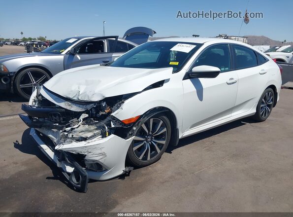 19XFC2F81KE200180 2019 HONDA CIVIC White Առջևի ձախ երեք քառորդ տեսարան