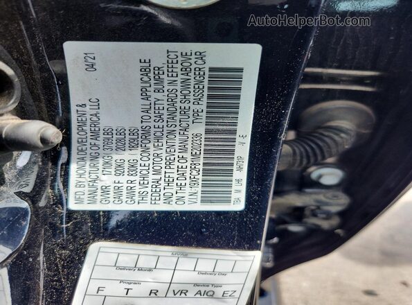 19XFC2F81ME202336 2021 HONDA CIVIC Black Engine compartment view