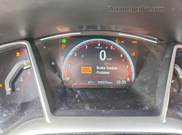 19XFC2F81ME202336 2021 HONDA CIVIC Black Instrument cluster view