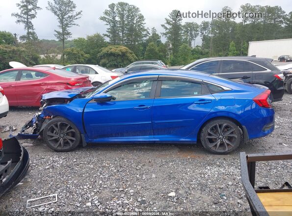 19XFC2F82KE040763 2019 HONDA CIVIC Синий Вид задней части салона