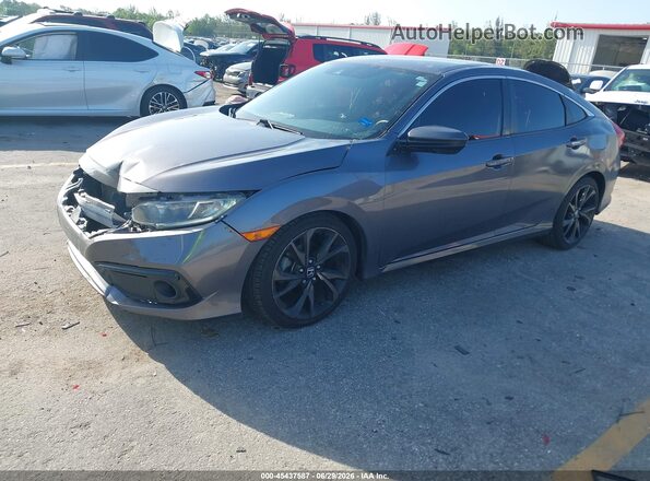 19XFC2F82LE007599 2020 HONDA CIVIC Серый Передняя левая четверть