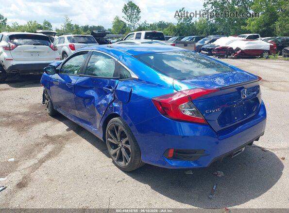19XFC2F83ME000582 2021 HONDA CIVIC Blue Հետևի ձախ