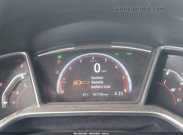 19XFC2F84LE019091 2020 HONDA CIVIC Black Հետևի նստատեղերի տեսք