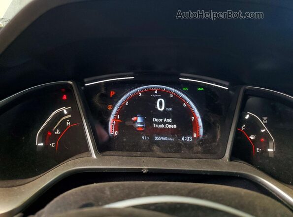 19XFC2F84LE029622 2020 HONDA CIVIC Gray Widok zestawu wskaźników