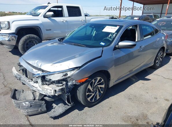 19XFC2F85GE092170 2016 HONDA CIVIC Silver Առջևի ձախ երեք քառորդ տեսարան