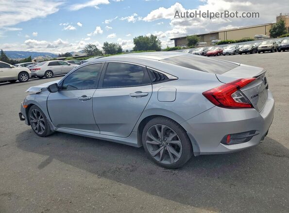 19XFC2F86KE210106 2019 HONDA CIVIC Gray Trasero izquierdo
