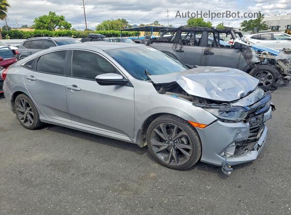 19XFC2F86KE210106 2019 HONDA CIVIC Gray Delantero derecho