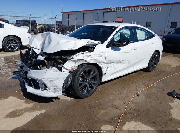 19XFC2F87KE047675 2019 HONDA CIVIC White Przód lewy