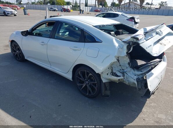 19XFC2F87KE214407 2019 HONDA CIVIC White Հետևի ձախ