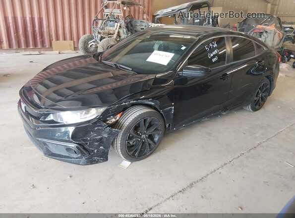 19XFC2F87LE020042 2020 HONDA CIVIC Black წინა მარცხენა ხედი სამი მეოთხედიდან