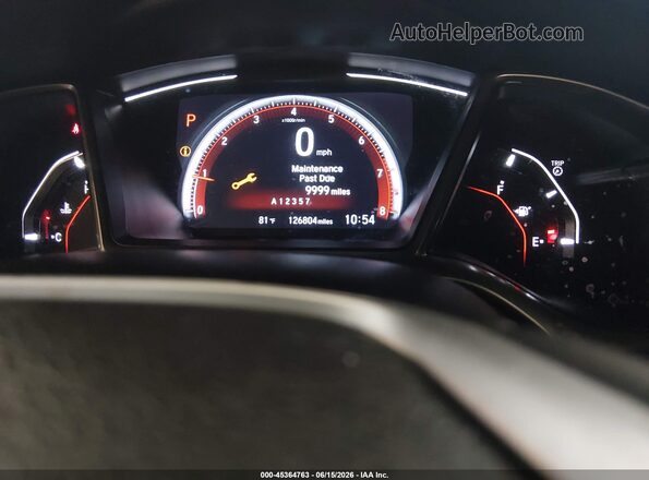 19XFC2F87LE020042 2020 HONDA CIVIC Black უკანა სავარძლების ხედი