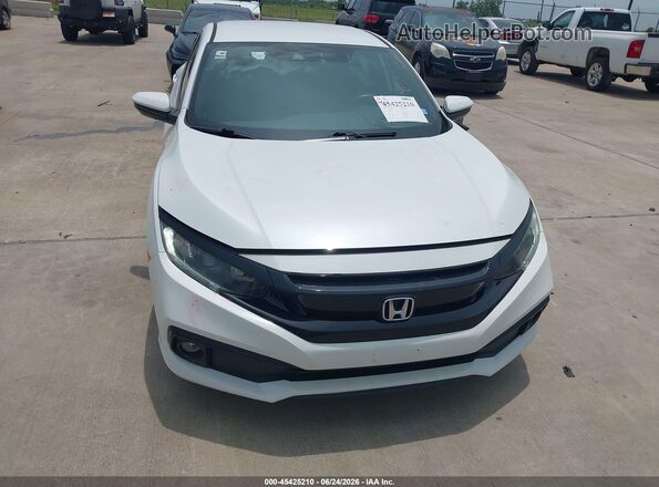 19XFC2F88KE047166 2019 HONDA CIVIC White Widok zestawu wskaźników