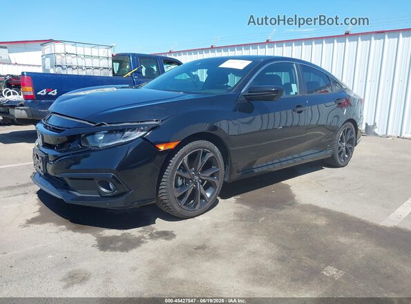 19XFC2F88KE214657 2019 HONDA CIVIC Black Передня ліва чверть