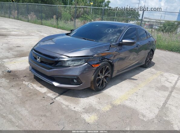 19XFC2F88ME000805 2021 HONDA CIVIC Gray Vista tres cuartos delantera izquierda