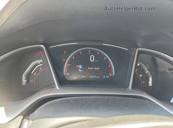 19XFC2F89KE003015 2019 HONDA CIVIC White Вид щитка приладів