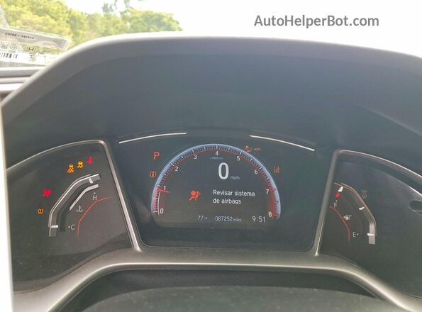 19XFC2F89LE017434 2020 HONDA CIVIC Black Instrument cluster view