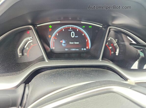 19XFC2F89ME002529 2021 HONDA CIVIC Blue Instrument cluster view