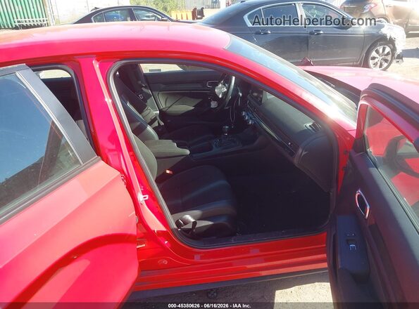 19XFL2G80NE002659 2022 HONDA CIVIC Red წინა სალონის ხედი