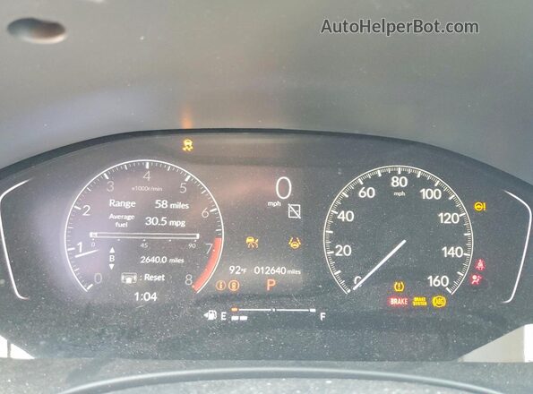 19XFL2H57RE007500 2024 HONDA CIVIC White Instrument cluster view
