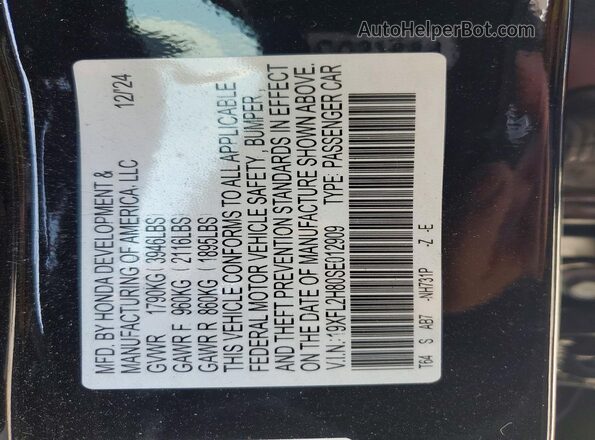 19XFL2H80SE012909 2025 HONDA CIVIC Black 