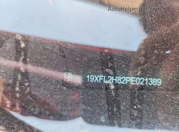 19XFL2H82PE021389 2023 HONDA CIVIC Red Vista de la etiqueta del VIN