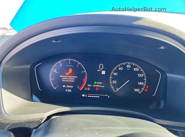 19XFL2H89SE006218 2025 HONDA CIVIC Blue Вид щитка приладів