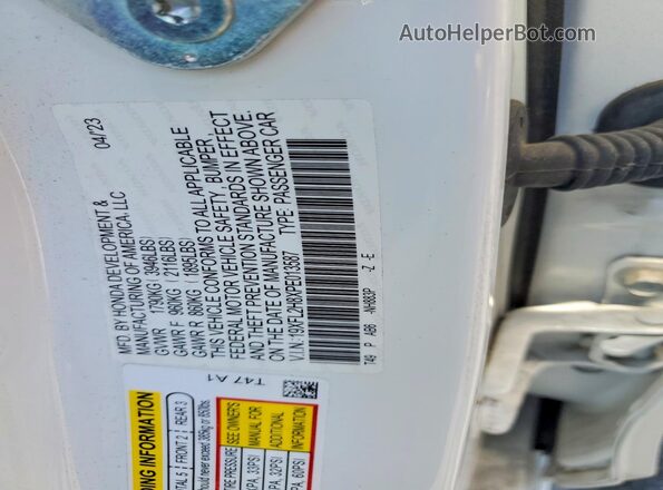 19XFL2H8XPE013587 2023 HONDA CIVIC Белый 