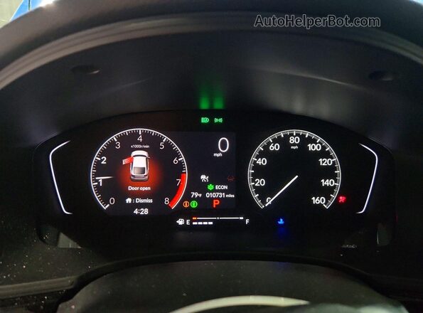 19XFL2H8XSE012674 2025 HONDA CIVIC Blue Вид щитка приладів