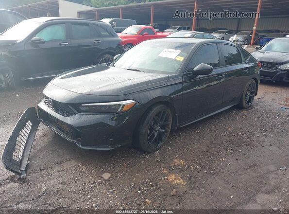 19XFL4H8XSE013237 2025 HONDA CIVIC Black Առջևի ձախ երեք քառորդ տեսարան