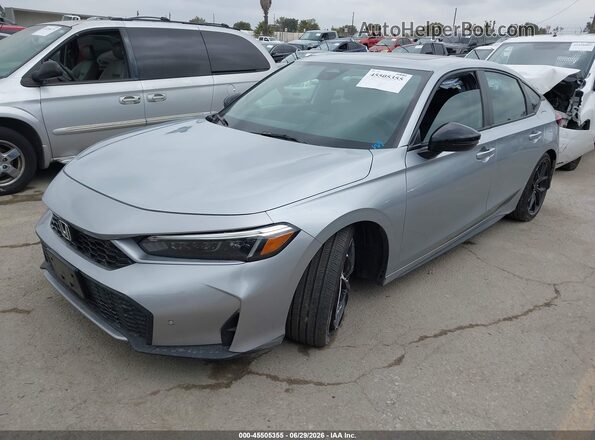 19XFL4H94SE005353 2025 HONDA CIVIC Silver წინა მარცხენა ხედი სამი მეოთხედიდან