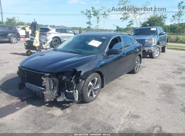19XZE4F52NE008263 2022 HONDA INSIGHT Black წინა მარცხენა ხედი სამი მეოთხედიდან