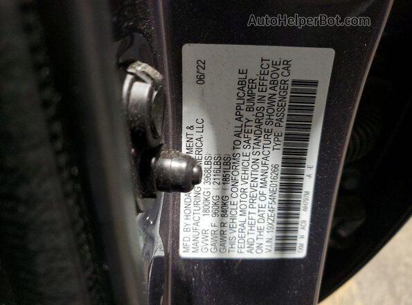 19XZE4F54NE016266 2022 HONDA INSIGHT Gray 