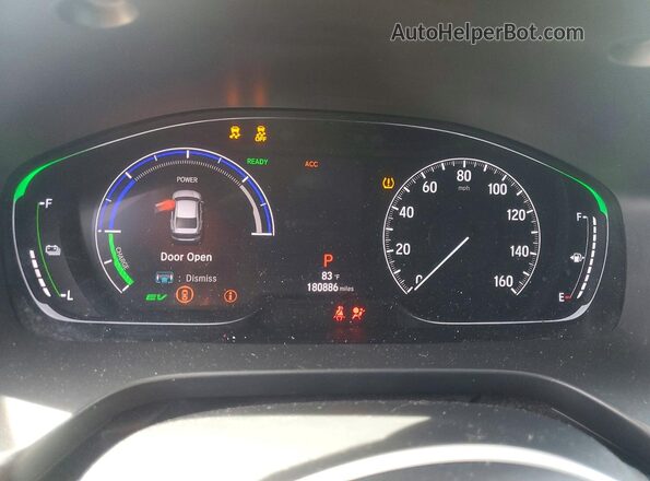 19XZE4F56KE023070 2019 HONDA INSIGHT White Вид щитка приладів