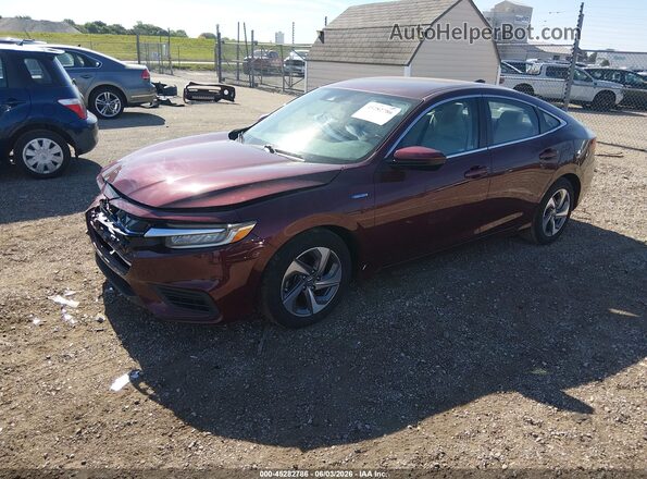 19XZE4F56LE010725 2020 HONDA INSIGHT Темно-бордовый Передняя левая четверть