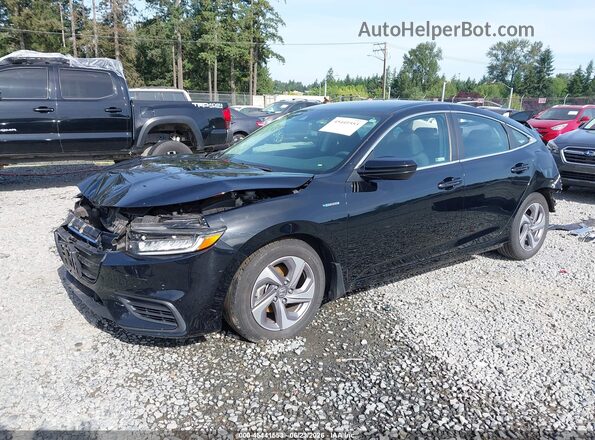 19XZE4F57LE013018 2020 HONDA INSIGHT Black Առջևի ձախ երեք քառորդ տեսարան