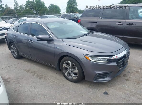19XZE4F59KE012502 2019 HONDA INSIGHT Gray Vista interior trasera
