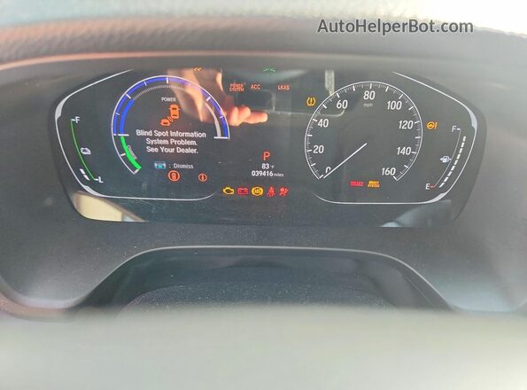 19XZE4F90ME001832 2021 HONDA INSIGHT Silver Instrument cluster view