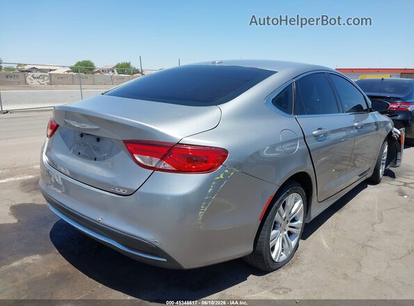 1C3CCCAB0GN107086 2016 CHRYSLER 200 Серый Задняя правая четверть