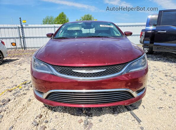 1C3CCCAB0GN152142 2016 CHRYSLER 200 Burgundy Front view