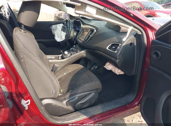 1C3CCCAB2GN125489 2016 CHRYSLER 200 Бордовый Вид салона спереди