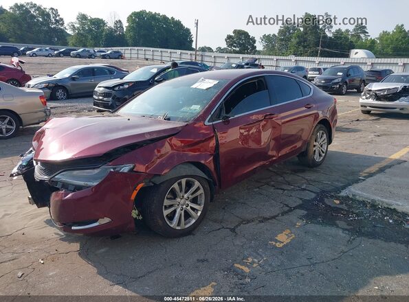 1C3CCCAB2GN125489 2016 CHRYSLER 200 Бордовый Вид спереди