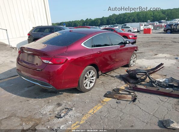 1C3CCCAB2GN125489 2016 CHRYSLER 200 Бордовый Задняя правая четверть