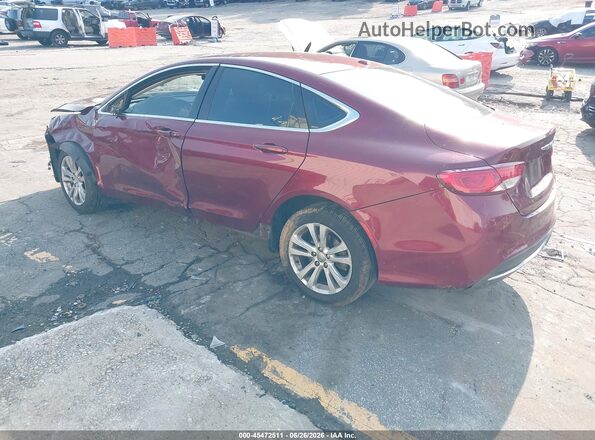 1C3CCCAB2GN125489 2016 CHRYSLER 200 Бордовый Задняя левая четверть