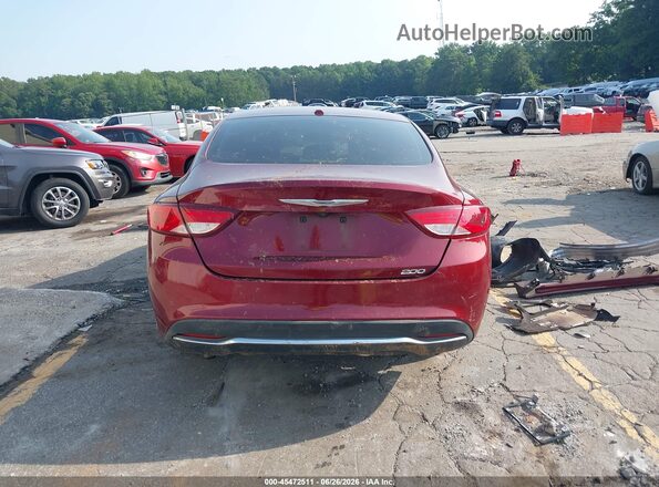 1C3CCCAB2GN125489 2016 CHRYSLER 200 Бордовый 