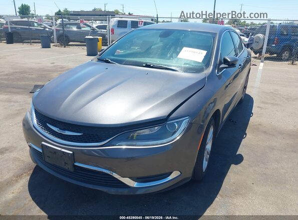 1C3CCCAB3GN111861 2016 CHRYSLER 200 Gray წინა მარცხენა ხედი სამი მეოთხედიდან
