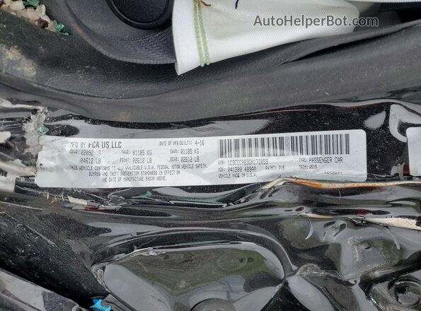 1C3CCCAB3GN172059 2016 CHRYSLER 200 Black Вид підкапотного простору