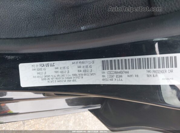 1C3CCCAB4HN507444 2017 CHRYSLER 200 Black ძრავის განყოფილების ხედი