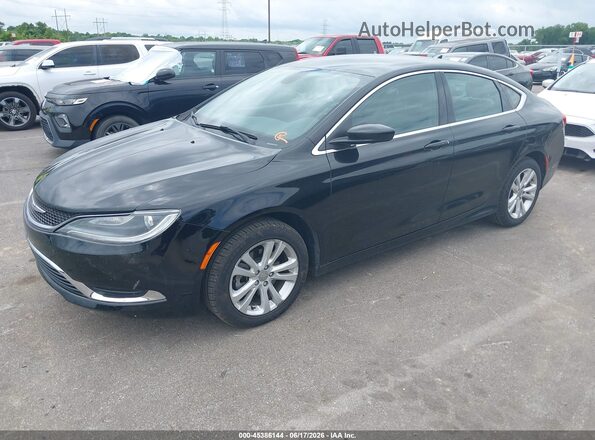 1C3CCCAB4HN507444 2017 CHRYSLER 200 Black წინა მარცხენა ხედი სამი მეოთხედიდან